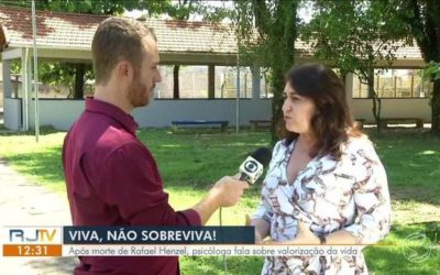 RJ1 – TV Rio Sul | Após morte de Rafael Henzel, psicóloga fala sobre valorização da vida